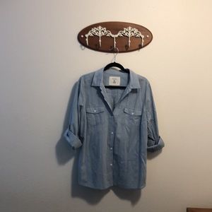 Women’s Chambray Button Down Top